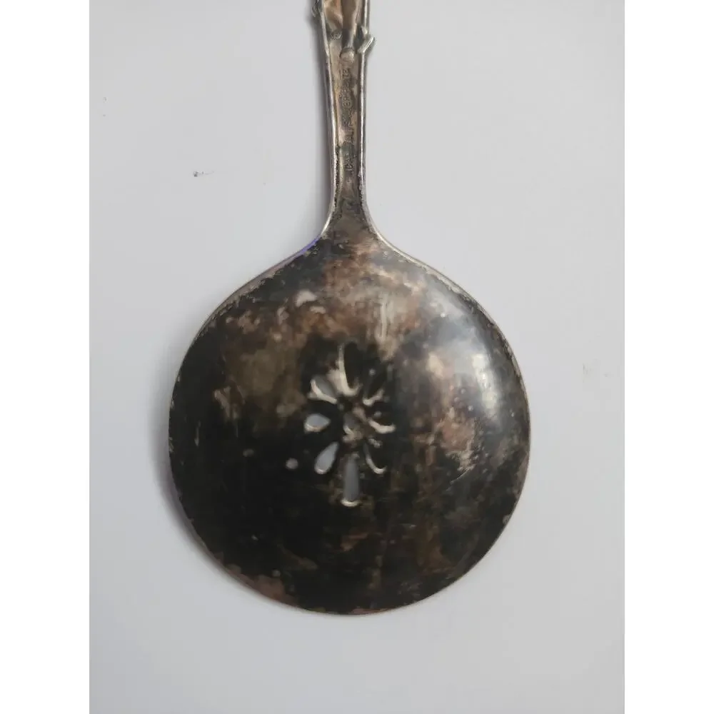 Vintage Mr. Peanut Carlton Silverplate Slotted Nut Spoon Planters‎ Promo 1940s
